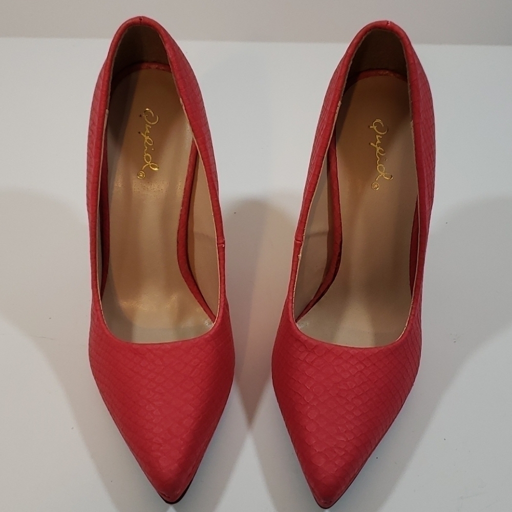 Qupud~Size 7~Pink High Heel Shoes NEW - Picture 6 of 8